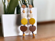 Load image into Gallery viewer, Handmade light boho dangle clip on earrings Kargo Fresh
