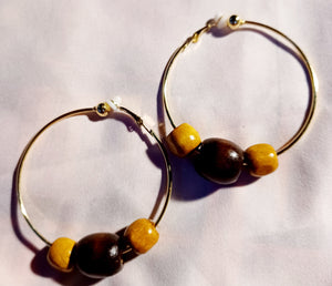 Handmade light boho hoop clip on earrings Kargo Fresh