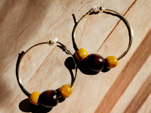 Load image into Gallery viewer, Handmade light boho hoop clip on earrings Kargo Fresh
