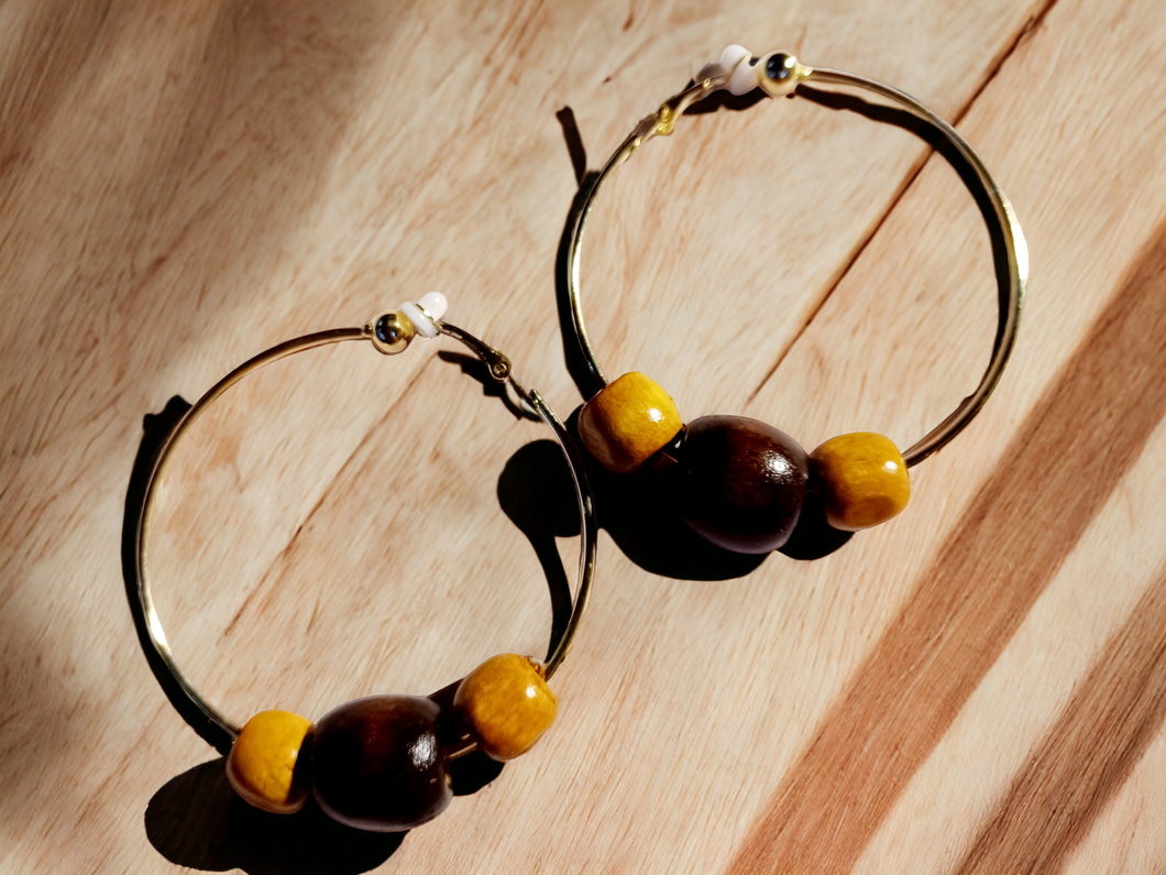 Handmade light boho hoop clip on earrings Kargo Fresh