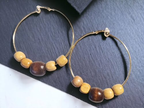 Handmade light boho hoop clip on earrings Kargo Fresh