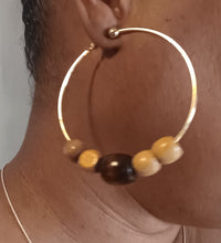 Load image into Gallery viewer, Handmade light boho hoop clip on earrings Kargo Fresh
