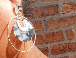 Handmade lucite and metal hoops Kargo Fresh