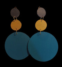 Load image into Gallery viewer, Handmade modernist colorblock clip on earrings Kargo Fresh
