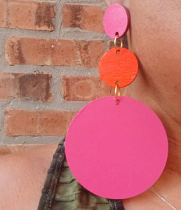 Handmade modernist colorblock earrings Kargo Fresh