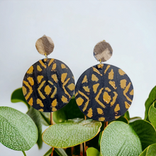 Load image into Gallery viewer, Handmade mudcloth earrings clip on Kargo Fresh
