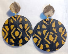 Load image into Gallery viewer, Handmade mudcloth earrings clip on Kargo Fresh
