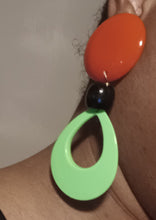 Load image into Gallery viewer, Handmade pop art clip on hoops Kargo Fresh
