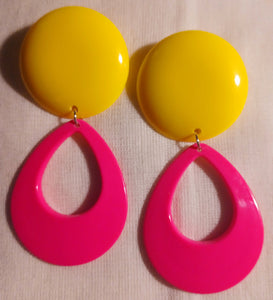 Handmade pop art clip on hoops Kargo Fresh