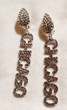Load image into Gallery viewer, Handmade rhinestone Chicago statement clip on earrings Kargo Fresh
