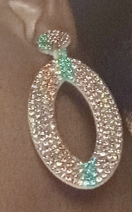 Handmade rhinestone and felt clip on earrings Kargo Fresh