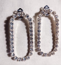 Load image into Gallery viewer, Handmade rhinestone clip on hoop earrings Kargo Fresh
