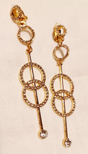 Load image into Gallery viewer, Handmade rhinestone dangle clip on earrings Kargo Fresh
