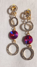 Load image into Gallery viewer, Handmade rhinestone dangle clip on earrings Kargo Fresh
