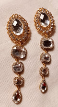 Load image into Gallery viewer, Handmade rhinestone dangle clip on earrings Kargo Fresh
