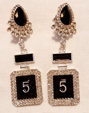 Load image into Gallery viewer, Handmade rhinestone dangle clip on earrings Kargo Fresh
