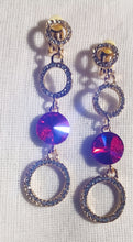 Load image into Gallery viewer, Handmade rhinestone dangle clip on earrings Kargo Fresh
