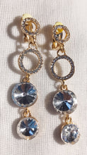 Load image into Gallery viewer, Handmade rhinestone dangle clip on earrings Kargo Fresh
