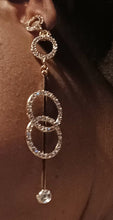 Load image into Gallery viewer, Handmade rhinestone dangle clip on earrings Kargo Fresh
