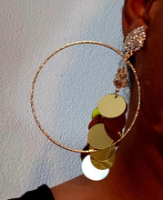 Load image into Gallery viewer, Handmade sequin tassel clip on hoops Kargo Fresh
