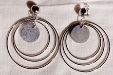 Load image into Gallery viewer, Handmade silver multi hoop clip on earrings Kargo Fresh
