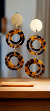 Load image into Gallery viewer, Handmade tortoise multi hoop clip on earrings Kargo Fresh
