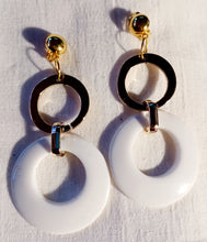 Load image into Gallery viewer, Handmade vintage acrylic clip on hoops Kargo Fresh
