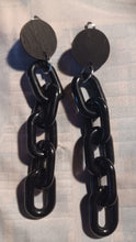 Load image into Gallery viewer, Handmade wood and chain clip on earrings Kargo Fresh
