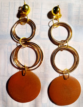 Load image into Gallery viewer, Handmade wood and hoop clip on earrings Kargo Fresh
