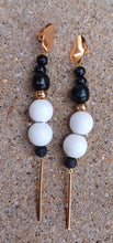 Load image into Gallery viewer, Handmade wood bead dangle clip on earrings Kargo Fresh
