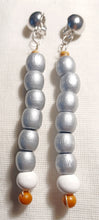 Load image into Gallery viewer, Handmade wooden bead dangle clip on earrings Kargo Fresh
