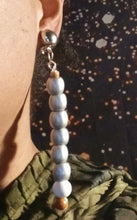 Load image into Gallery viewer, Handmade wooden bead dangle clip on earrings Kargo Fresh
