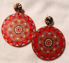 Load image into Gallery viewer, Handmade wooden boho clip on earrings Kargo Fresh
