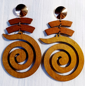 Handmade wooden boho dangle earrings Kargo Fresh