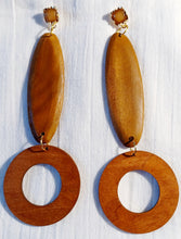 Load image into Gallery viewer, Handmade wooden boho dangle earrings Kargo Fresh
