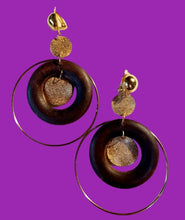 Load image into Gallery viewer, Handmade wooden boho hoop clip on earrings Kargo Fresh
