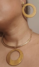 Load image into Gallery viewer, Handmade wooden hoop clip on necklace set Kargo Fresh

