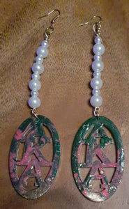 Handpainted A.K.A Greek Sorority Earrings Kargo Fresh