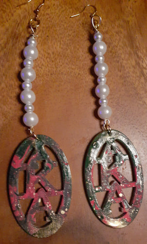 Handpainted A.K.A Greek Sorority Earrings Kargo Fresh