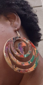 Handpainted Abstract Africa Earrings Kargo Fresh