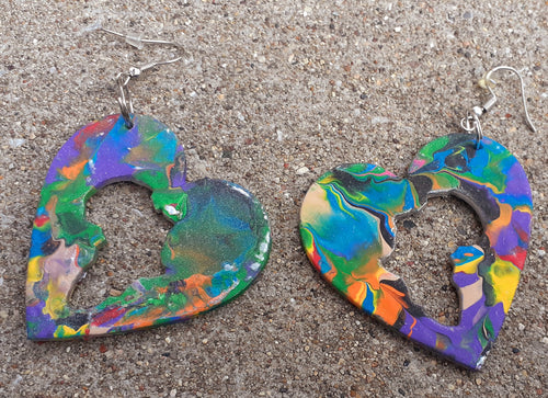 Handpainted Abstract Love Africa Earrings Kargo Fresh