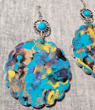 Load image into Gallery viewer, Handpainted Abstract Wooden Earrings Kargo Fresh
