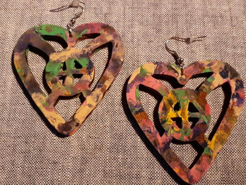 Handpainted Adinkra Symbol Earrings Kargo Fresh