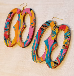 Handpainted Adinkra Symbol Earrings Kargo Fresh