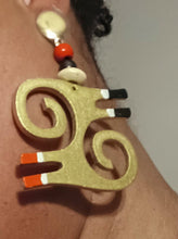 Load image into Gallery viewer, Handpainted Adinkra Symbol Earrings Kargo Fresh
