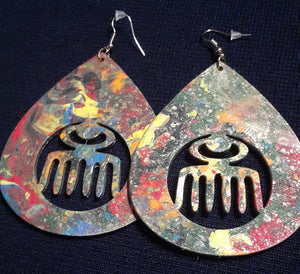 Handpainted Adinkra symbol Earrings Kargo Fresh