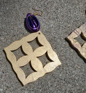 Handpainted Adinkra symbol Earrings Kargo Fresh