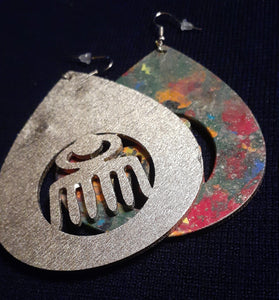 Handpainted Adinkra symbol Earrings Kargo Fresh