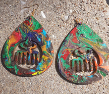 Load image into Gallery viewer, Handpainted Adinkra symbol Earrings Kargo Fresh
