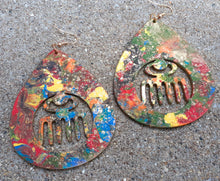 Load image into Gallery viewer, Handpainted Adinkra symbol Earrings Kargo Fresh
